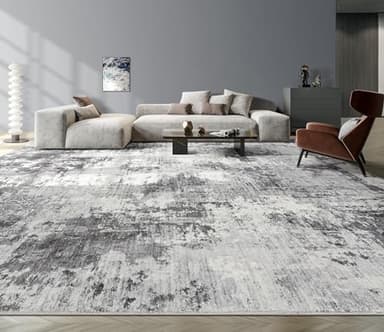 TARANCH Washable Rug 8x10 Area Rugs for Living Room: Modern Abstract Neutral Soft Large Rug for Bedroom Dining Room Under Kitchen Table Home Office Decor - Grey - Image 8