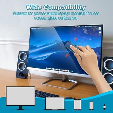 4 Pack Screen Cleaner 3-in-1 Touchscreen Mist Cleaner Spray and Microfiber Cloth Built-in Cleaning Solution Portable Reusable Fingerprint-Proof Spray Bottle for Phone Laptop iPad TV Monitor Car Screen - Image 5