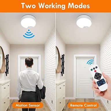 Alivation Motion Sensor Ceiling Light Battery Operated Light Fixture, 120 LED Closet Light Motion Activated, Battery Powered Wireless Lights for Wall Laundry Garage Bathroom Shower Porch Shed 400 LM - Image 7