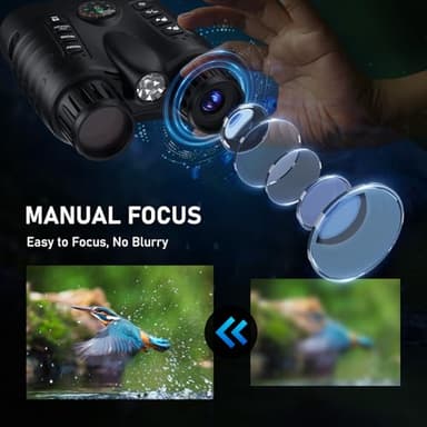 GOYOJO Hunting Night Vision Goggles — Night Vision Binoculars Built-in White Light for Camping, 4500mAh Rechargeable Battery, IR Illumination, Gift for Men - Image 8