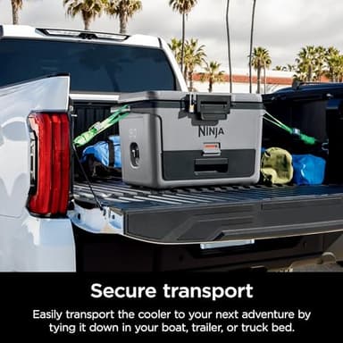 Ninja FB151GY FrostVault 50qt Hard Cooler with Dry Zone, Integrated Fridge-Temp Dry Storage Drawer, Premium Heavy-Duty Insulated Cooler, Keeps Ice for Days, Slate Gray - Image 7