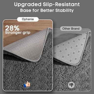 Ophanie 8x10 Area Rugs for Living Room, Upgrade Non-Slip Fluffy Soft Large Shag Bedroom Carpet, Grey Big Indoor Thick Nursery Rug, Gray Carpets for Boy and Girls Room Dorm Home Decor Aesthetic - Image 4