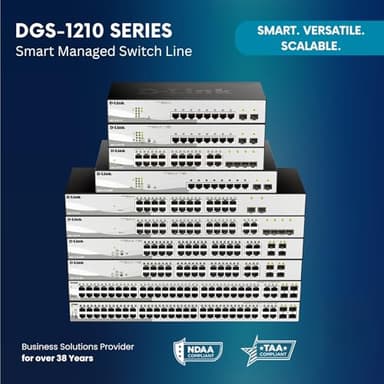 D-Link 10-Port Gigabit Smart Managed PoE+ Switch | 8 PoE+ Ports (65W) + 2 SFP Ports | L2+ | VLANs | Web Managed | Surveillance Mode | Desktop or Rackmount | Fanless | NDAA Compliant DGS-1210-10P - Image 15