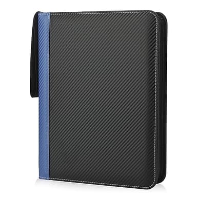 TCGUARD 9 Pockets Trading Card Binder with Sleeves Card Organizer, 900 Double Sided Pocket PU Card Collection Binder, Baseball Binder,for Sports Card, MTG, TCG Yugioh Card (Blue)