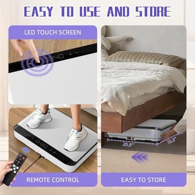 Vibration Plate Exercise Machine | with Bluetooth for Lymphatic Drainage | 400lbs Capacity with 9 Preset Modes & 99 Speed | Home Gym Equipment for Whole Body Vibrating Workout | Weight Loss & Toning - Image 7