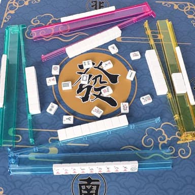 ZGME American Mahjong Set,166 White Tiles with Red Bag and Accessories,4 All-in-One Mahjong Racks with Pushers,Complete Western Mahjong Set - Image 6