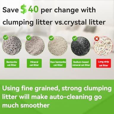 S6 Self Cleaning Litter Box, Upgraded Automatic Cat Litter Box Self Cleaning That Can Use Clumping Cat Litter, Open Design with Cats Taking to It Immediately, Anti Pinch and Odorless - Image 3