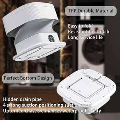 SAZCIS Portable Washing, 15 L 60W Portable Washer, 3 Modes Wash Machine for Underwear, Baby Clothes, Sock, Suitable for Apartments, Travel, Hotels, Camping and RV (Purple) - Image 5