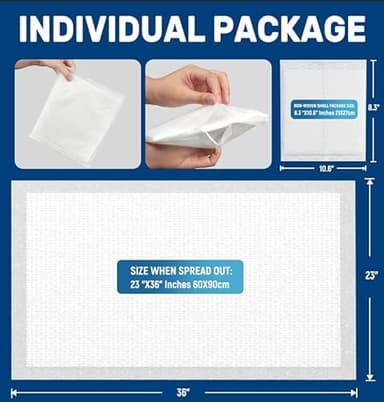 MILDPLUS 23"X36" Individually Wrapped Premium Disposable Pad Heavy Duty 70 Grams Underpads Disposable Incontinence Chucks Bed Pads for Adult, Kids or Pets (30 PCS) - Image 2