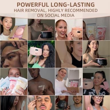 KOTAMU Wax Kit Pink Digital Hair Removal Waxing Kit for Women & Men Hot Wax Warmer Pot for Face, Eyebrow, Body, Brazilian, Bikini, Sensitive Skin Waxing Machine with 25 Accessories for Home Salon - Image 9