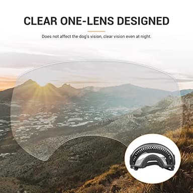 PETLESO Clear Dog Goggles for Medium to Large Breed, UV Protection Windproof Snowproof Dog Sunglasses All-Weather Eye Shield, Wide Vision & Soft Frame, Adjustable Straps, Clear - Image 2