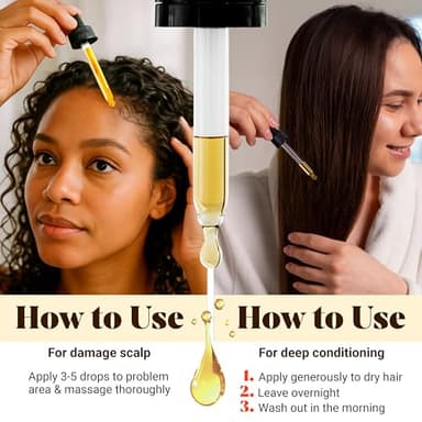 Vital Strands Batana Oil for Hair Growth – 100% Pure & Organic Botana Oil from Honduras – Strengthens, Thickens & Restores Natural Hair – Cold Pressed Raw Scalp & Hair Treatment for Men & Women – 60ml - Image 6