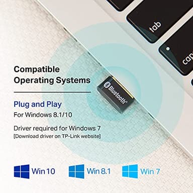 TP-Link USB Bluetooth Adapter for PC - Bluetooth 5.3 Dongle Receiver, Plug and Play, Nano Design, EDR & BLE, Supports Windows 11/10/8.1/7 for Desktop, Laptop, PS5/PS4/Xbox Controller (UB500) - Image 4