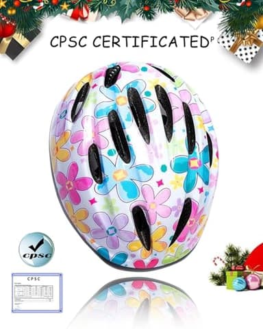 Girl Helmet for Bike,Kids Bike Pink Helmet for Girls Approximately Ages 3-10 Years Adjuastable and Multi-Sport, from Toddler to Kids CPSC Certicated - Image 2