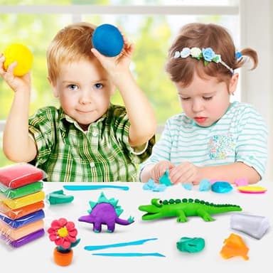 Air Dry Clay 100 Colors, Modeling Clay for Kids, DIY Molding Magic Clay, Gift for Kids - Image 6