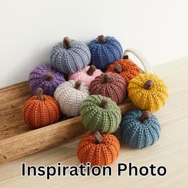 Your Heart's Content MINI Knit Pumpkins Set of 5, Fall Favorite, Gifts for Women, Autumn Bowl fillers Fall Farmhouse Tier Tray Decor, Decorative Pumpkins for Friend (Autumn Set - Image 6