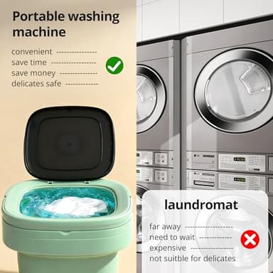 Portable Washing Machine, Mini Washer, 16L Upgraded with Spin Basket Laundry Machine, Foldable Design Ideal for Apartment, Home and Hotel, portable washer 3 Cleaning Modes Suitable for Small Clothes - Image 8