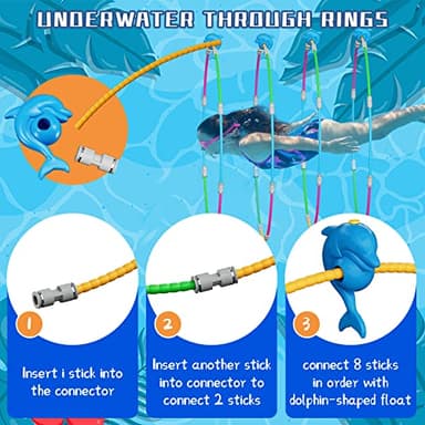 Fun Swimming Pool Toys for Kids - Diving Practice, Swim Thru Rings for Boys/Girls Ages 4-12 - Image 3