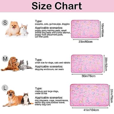 Dono 1 Pack 2 Dog Blankets, Soft Fluffy Fleece Pet Blanket Warm Sleep Mat Paw Print Design Puppy Kitten Throw Blankets Doggy Blanket for Dogs - Image 2