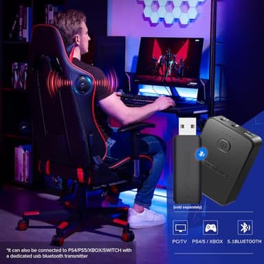 GTRACING Gaming Chair with Footrest Speakers Video Game Chair Bluetooth Music Heavy Duty Ergonomic Computer Office Desk Chair - Image 9
