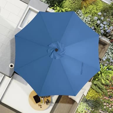 MASTERCANOPY Patio Umbrella 9 ft Replacement Canopy for 8 Ribs-Dodger Blue Canopy Only - Image 7