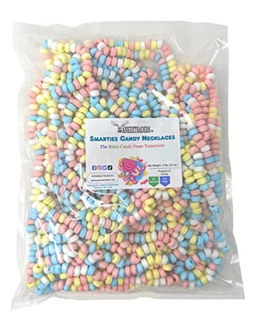 Smarties Candy Necklaces, Unwrapped, 2 Pound Bulk Bag - Image 1