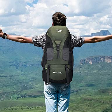 RuRu monkey 50L Hiking Backpack, Lightweight Camping Backpack for Travel Outdoor, Hiking Bag for Men & Women - Image 6