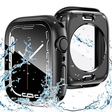 Goton 2 in 1 Waterproof Case for Apple Watch Screen Protector Series 6/5/4, SE 3/2/1 40mm, 360 Protective Glass Face Cover Hard Bumper + Back Frame for iWatch Accessories 40 mm - Image 1