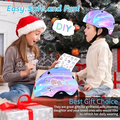 ETEETOW Adjustable Gradient Color Kids/Toddler Bike Helmet for 1-2-3-5-8-14 Years Boys Girls,Skateboard Helmet with Knee and Elbow Pads Wrist Guard Roller Skates,Cycling,Skating Scooter Longboard - Image 5