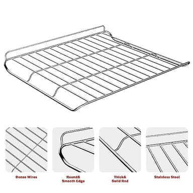 Empava Electric Wall Oven Baking Rack Replacement(18.5in) and Mini Dough Scraper(5in) - Image 2