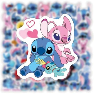 50pcs Cartoon Stitch Stickers for Kids, Vinyl Waterproof Stitch Decal for Water Bottle Laptop Toy Sticker for DIY Decorate Bumper Phone Hard Hat Kids Teens Gifts - Image 4