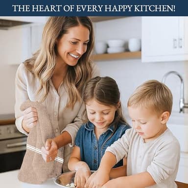 LANE LINEN Kitchen Towels Set - 100% Pure Cotton Dish Towels for Kitchen, Super Absorbent Kitchen Hand Towel, Tea Towels, Soft & Durable Dish Cloths, Pack of 12 – 14”x25”, Beige - Image 3