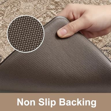 KIMODE Anti Fatigue Kitchen Mat, Boho Distressed Kitchen Rugs Sets of 2, Non Slip Kitchen Mat for Floor, Cushioned Comfort Standing Mat for Sink, Laundry, Office, Desk 17"x47"+17"x29" - Image 4