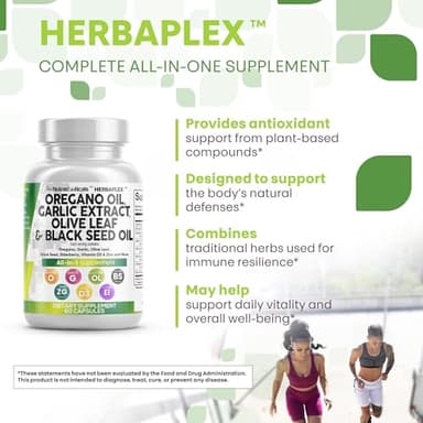 Clean Nutra Oregano Oil with Black Seed Oil Garlic Olive Leaf Extract - Oil of Oregano Capsules Immune Support Carvacrol & Thymoquinone Supplement for Women and Men + Elderberry Vitamin D3 & Zinc - Image 6