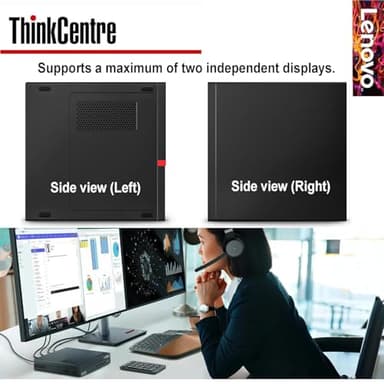 Lenovo ThinkCentre Mini Business Desktop, Ultra-Quiet Design, Dual-4K Monitor Support, 16GB Memory, 1TB PCIe SSD, AMD Dual-Core Processor, USB-C, Wi-Fi, RJ-45, Bluetooth, KB & Mouse, Windows 11 Pro - Image 5