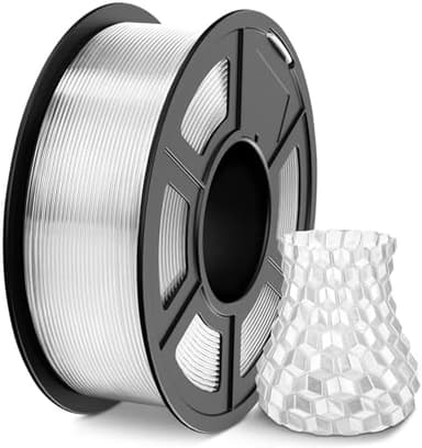 SUNLU 3D Printer Filament PLA Filament 1.75mm, Neatly Wound 3D Printing Filament 1.75mm, Dimensional Accuracy +/- 0.02 mm, Fit Most FDM 3D Printers, 1kg Spool (2.2lbs), Transparent, Clear PLA - Image 2
