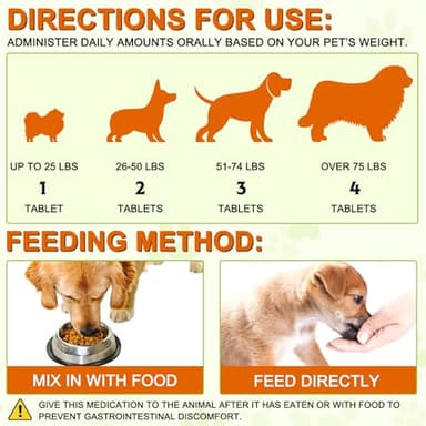 Turmeric for Dogs, 180 Turmeric Curcumin Tablets Supports Heart, Immune System Booster, Hip & Joint Support, Dog Pain Relief, Pet Supplement Treats w/Fish Oil, Curcumin C3-180 Tablets / 5.1 OZ - Image 6