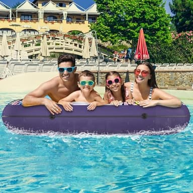 Tanning Pool Lounger Float, OKSUWATER 87" x 63" Pool Floats Adult with Headrest & Drink Holder, Blow-Up Bed Sun Tan Tub for Sunbathing, Beach, Backyard, Outdoor, Summer Water Party, XL - Image 7