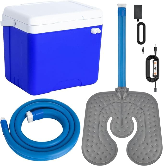 Ice Machine for Knee After Surgery for Post-Surgery Care, Cold Therapy Machine System for Knee and Joint Compression Pad,14-Quart Cooler, Universal-pad - Image 1