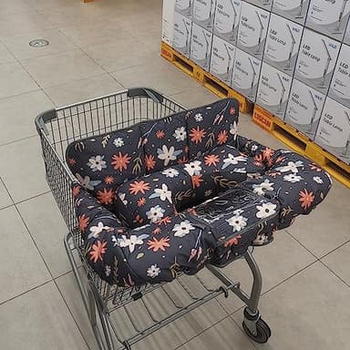 Shopping Cart Cover for Baby/Toddler, Cozy High Chair Cover, with Removable positioner, Dark Blue - Image 2