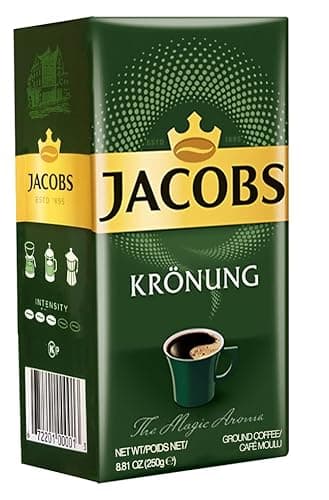 Jacobs Kronung Ground Coffee, 8.81 oz, (Pack of 12) - Image 1
