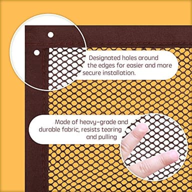 Banister Guard for Baby - 15ft x 3ft, Child Safety Net, Rail Balcony Banister Stair Mesh for Kids, Toys, Pets - Dark Brown… - Image 5