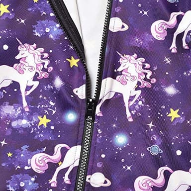 Hoodie for Girls Unicorn Zip Up Jackets Sweatshirt Navy Blue Tops Outfit 10 11 - Image 5