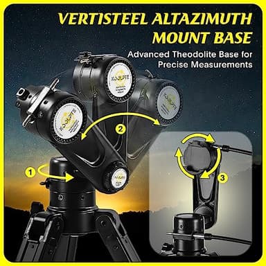Telescope with Digital Eyepiece - Astronomy Refracting Telescope 90mm Aperture 900mm.For Beginners,Kids and Professionals, Vertisteel Altazimuth Mount, Powerful and Compact.Perfect for Observing Black - Image 5