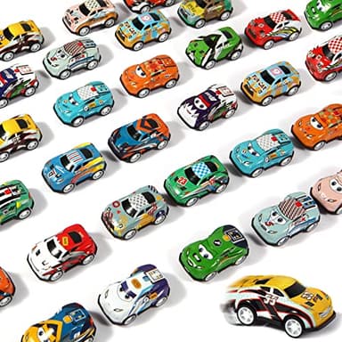 Aruytps 36PCS Mini Pull Back Cars for Kids Toddlers 3-5 4-8 Years Old, Race Cars Party Favors Bulk Vehicles Set, Classroom Prizes Box Pinata Fillers for Boys and Girls - Image 1