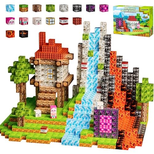Magnetic Blocks 126PCS - 1 inch Magnetic Building Blocks Cubes Kid STEM Sensory Toy for 3+ Year Old Boys & Girls Game Themed Gifts - Image 1