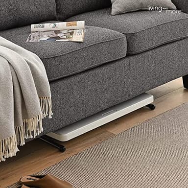 Living and More 28inch Height-Adjustable Personal Table, TV Tray, Portable Dinner Table, Multi-Purpose, Lightweight, No Assembly, Easy Fold and Storage, White - Image 11