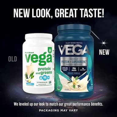 Vega Protein + Supergreens - 20g Plant-Based Protein, Chocolate, 25 Servings, Real Greens & Veggies, Vegan Keto, 0g Added Sugar, Non-GMO, Gluten Free, Dairy Free, 1.8lbs (Packaging May Vary) - Image 2