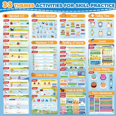 Preschool Learning Activities Kindergarten Workbooks, Toddler Alphabet Learning Educational Toys for 2 3 4 5 Year Old, Pre k Montessori Handwriting Practice, Tracing Activity Books for Kids Ages 3-8 - Image 7