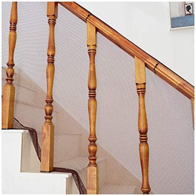Banister Guard for Baby - 15ft x 3ft, Child Safety Net, Rail Balcony Banister Stair Mesh for Kids, Toys, Pets - Dark Brown… - Image 7